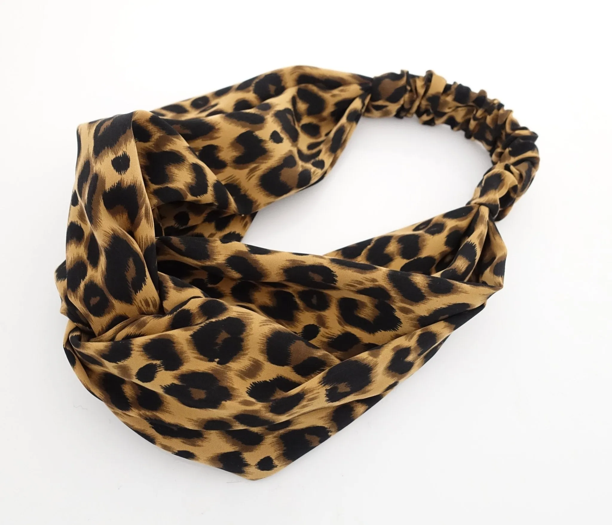 soft leopard print fashion hair turban women trendy headband