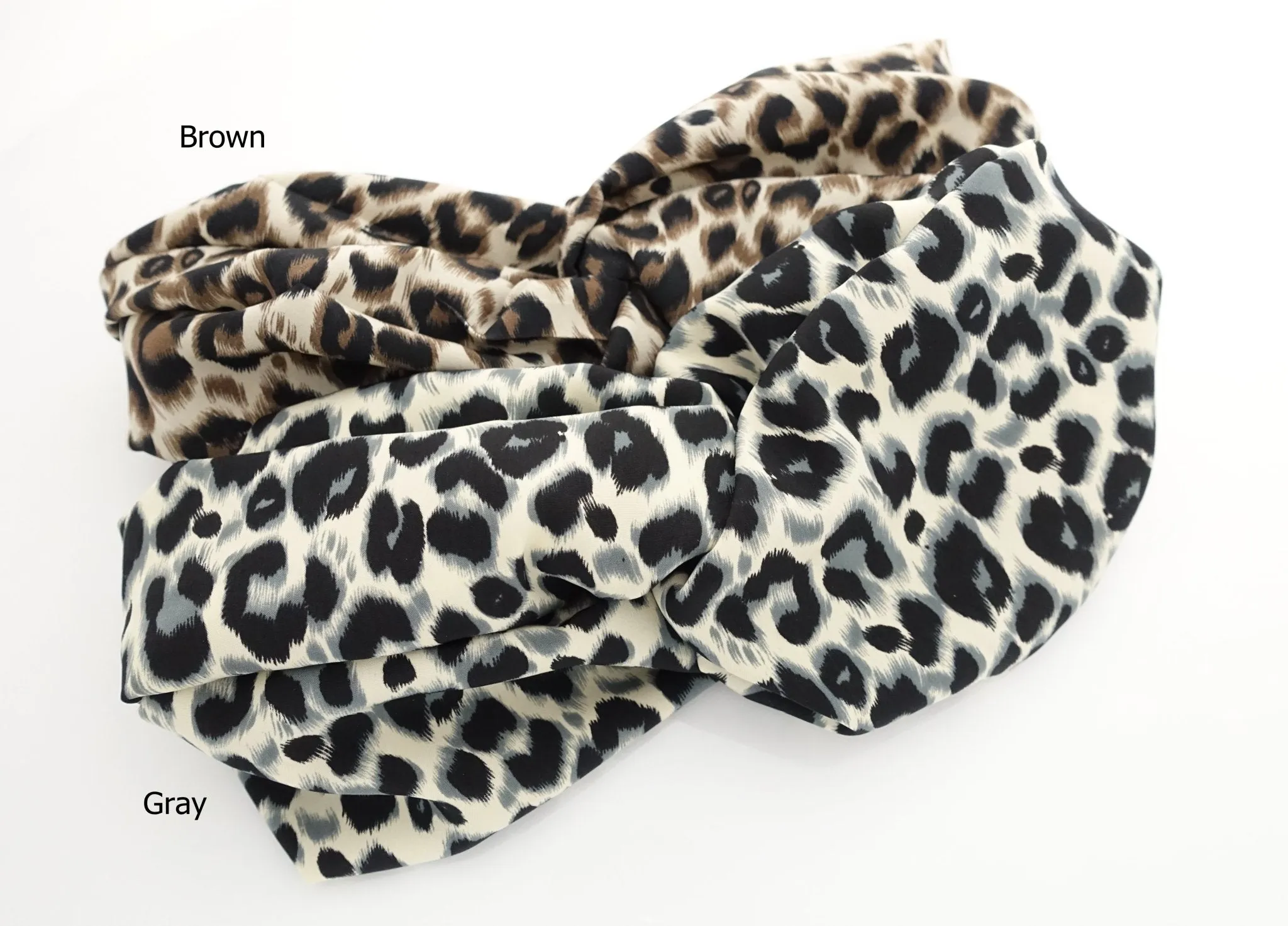 soft leopard print fashion hair turban women trendy headband