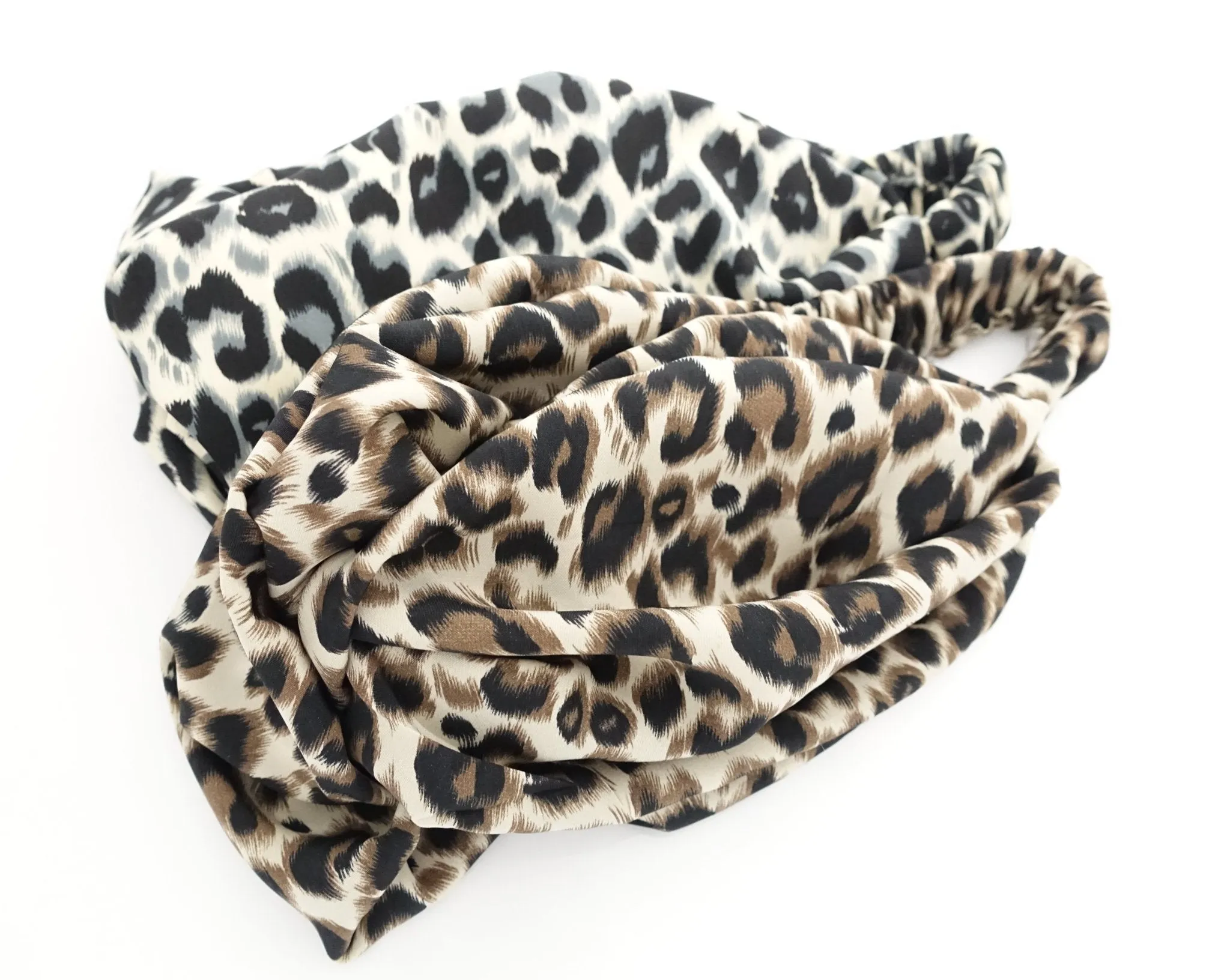 soft leopard print fashion hair turban women trendy headband