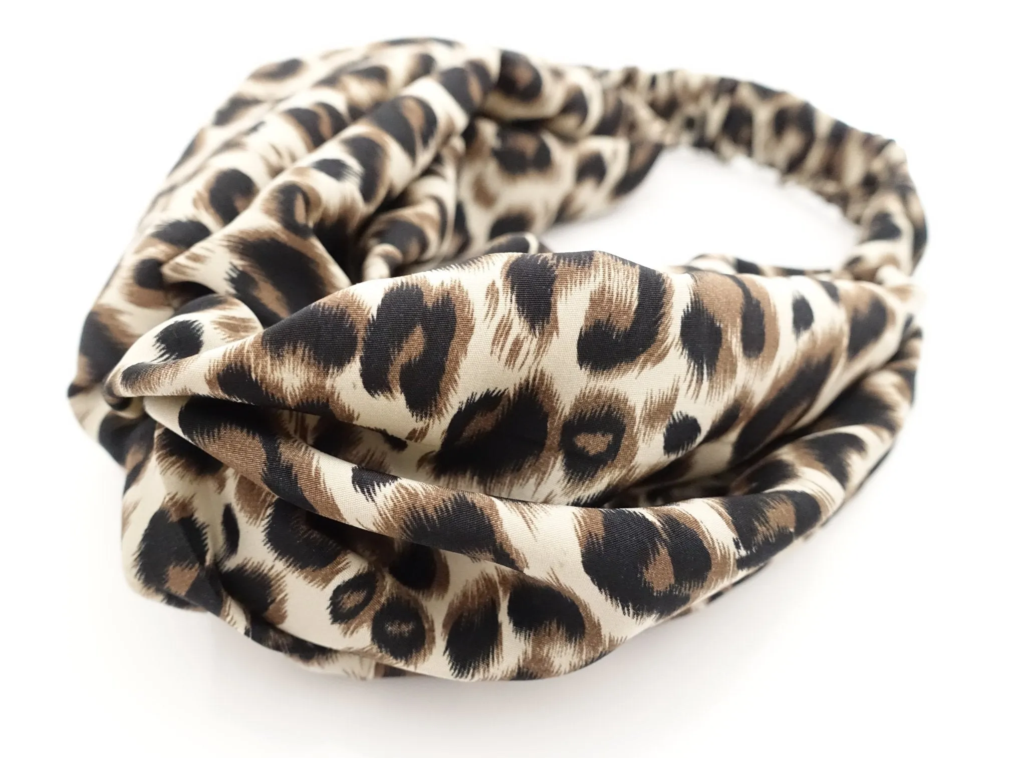 soft leopard print fashion hair turban women trendy headband