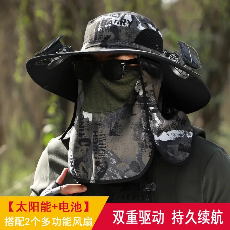 Solar Fan Fisherman Hat Outdoor