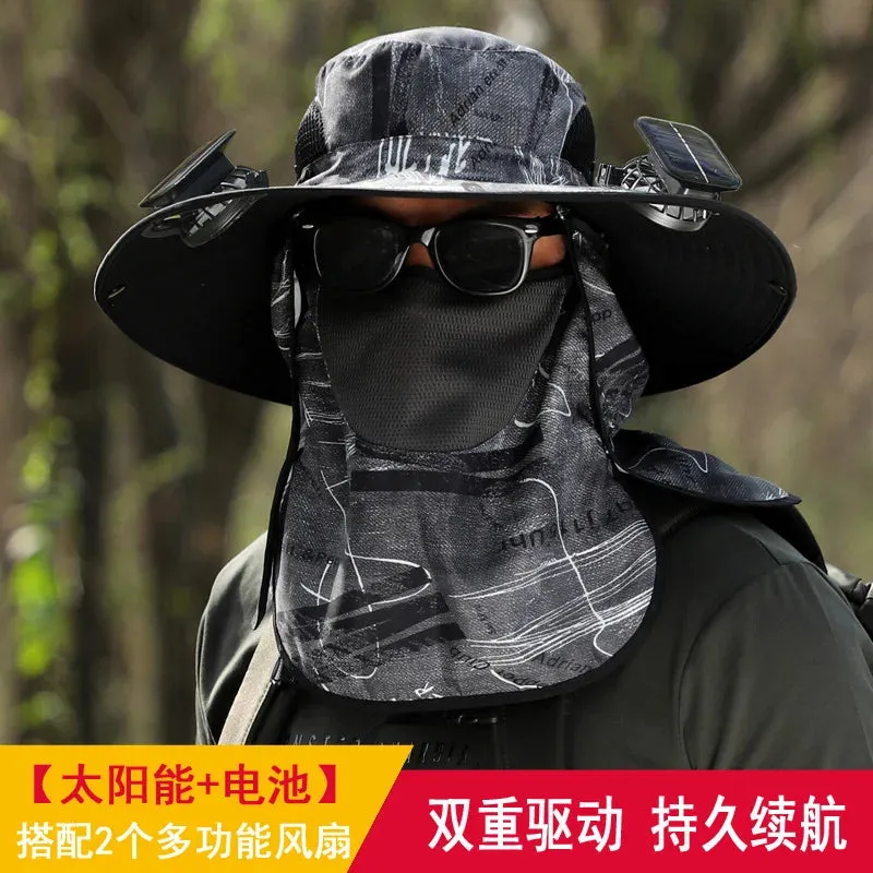 Solar Fan Fisherman Hat Outdoor