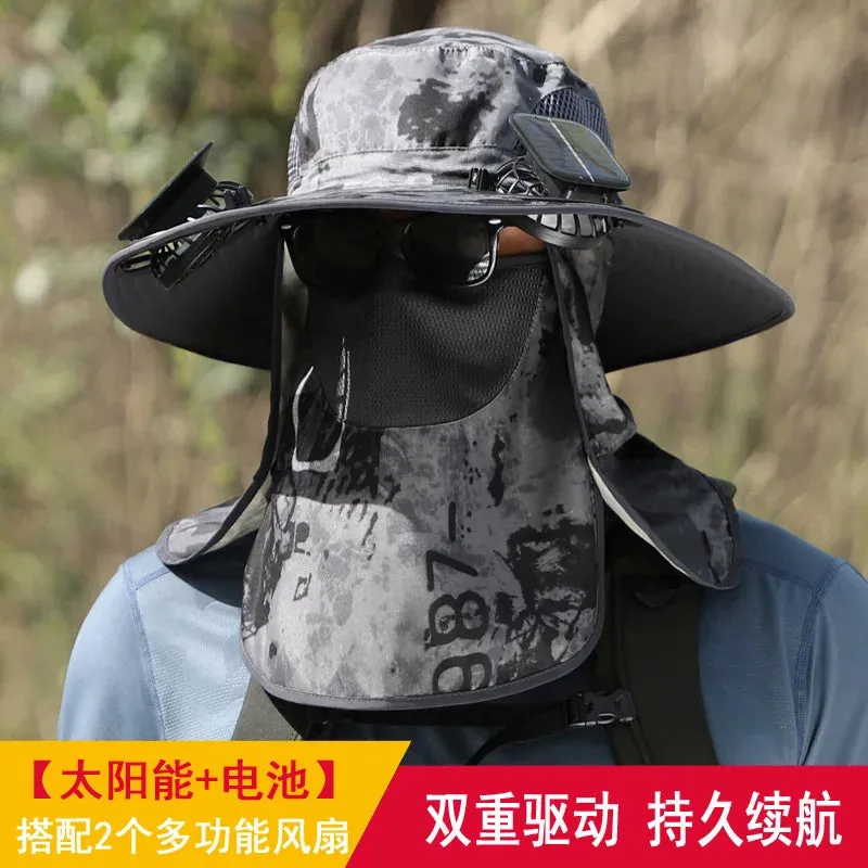 Solar Fan Fisherman Hat Outdoor