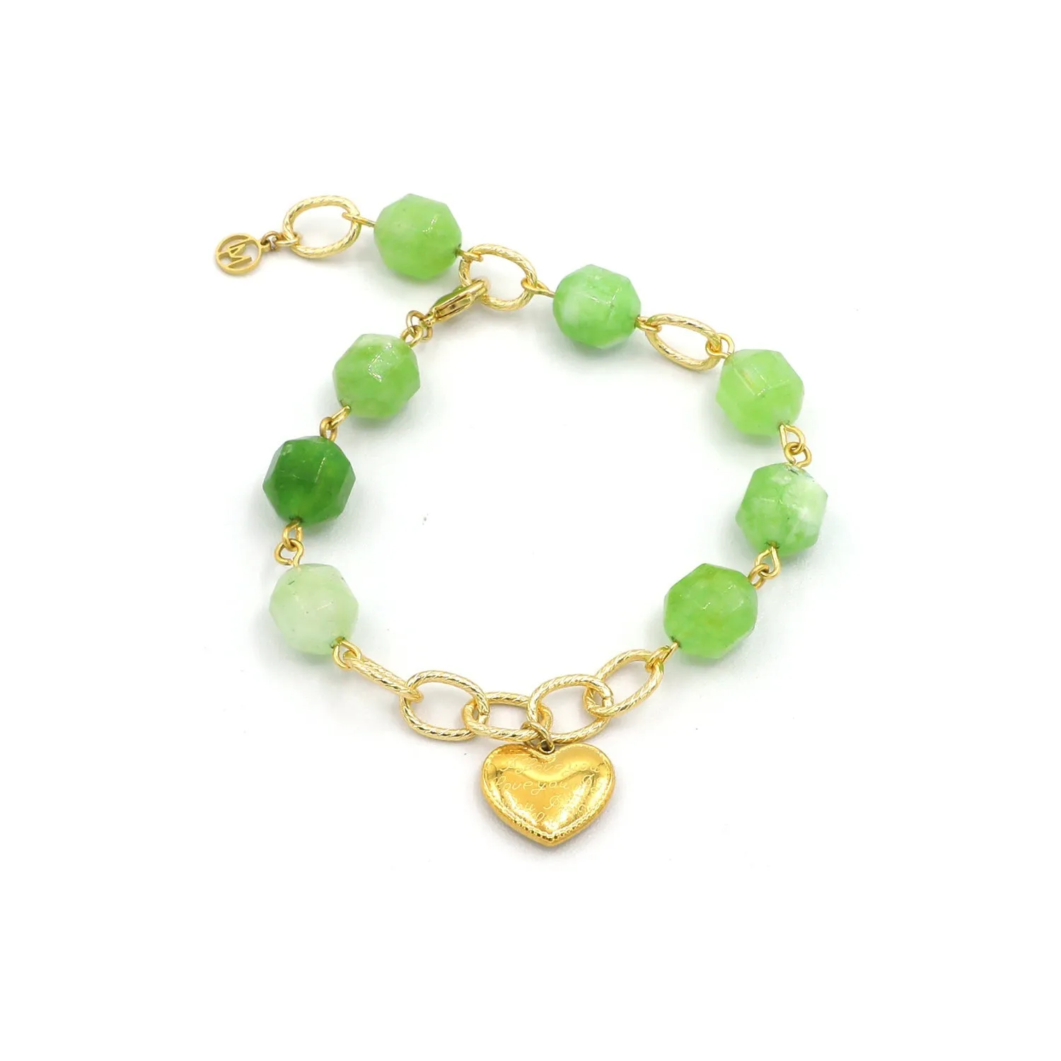 Spectrum Peridot Chalcedony Bracelet (Elastic)