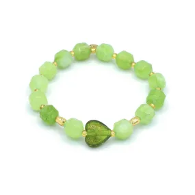 Spectrum Peridot Chalcedony Bracelet (Elastic)