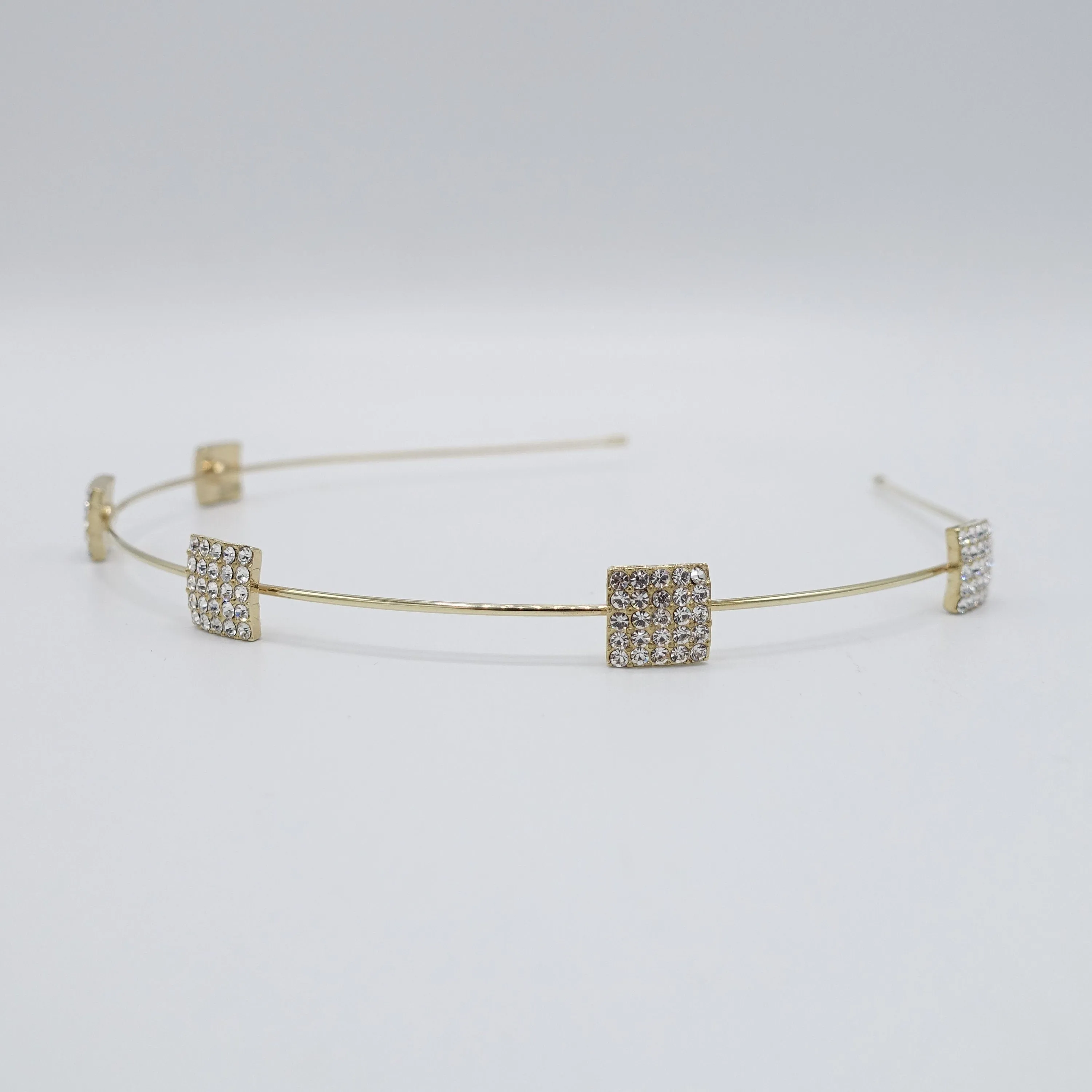 square rhinestone thin headband