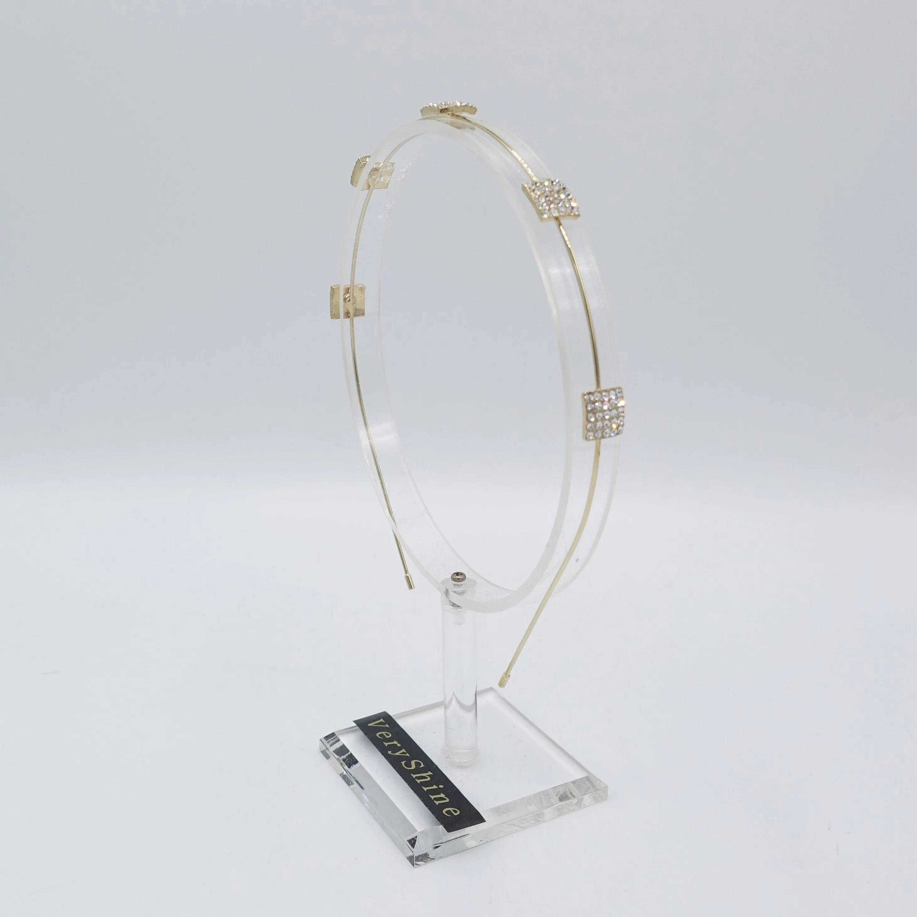 square rhinestone thin headband