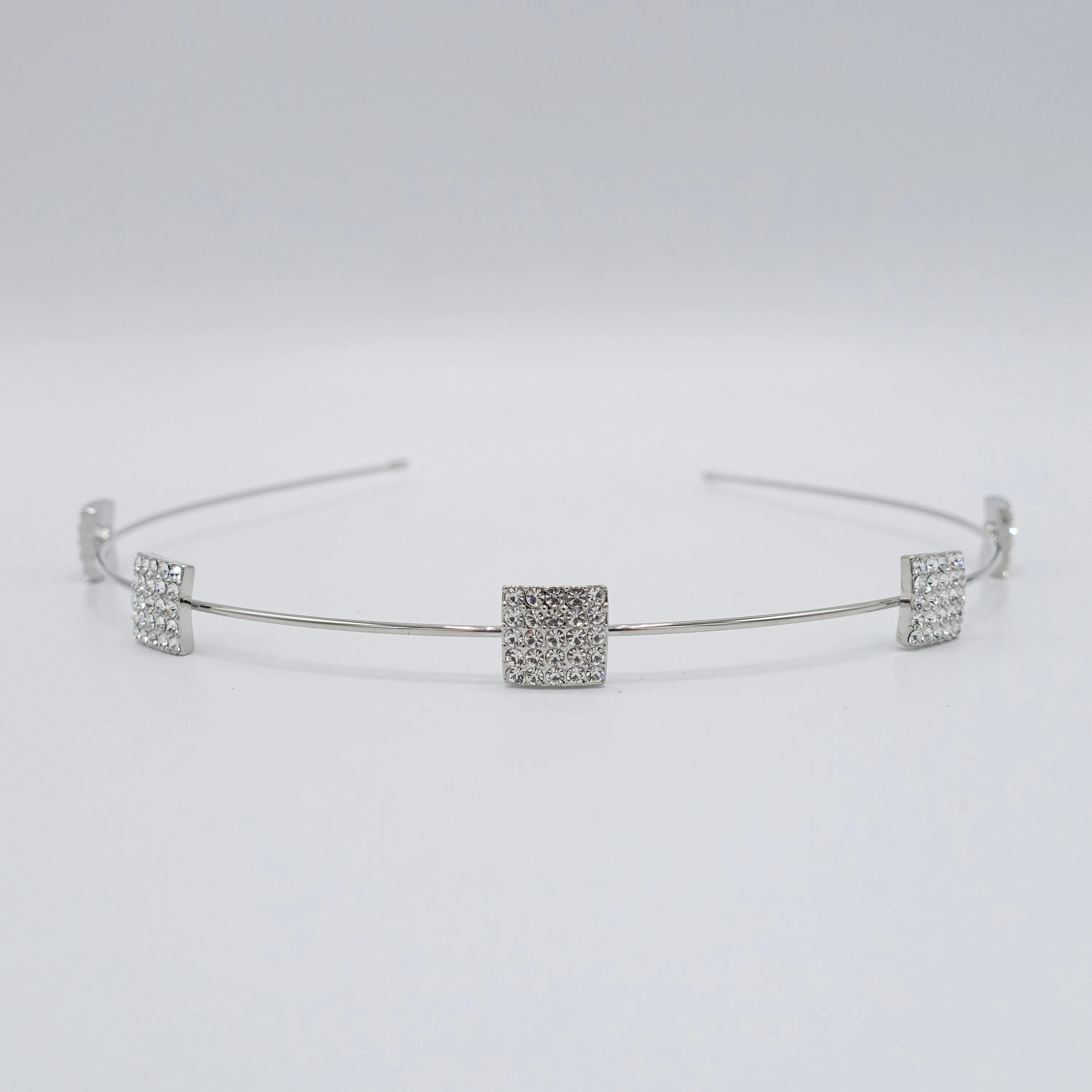 square rhinestone thin headband