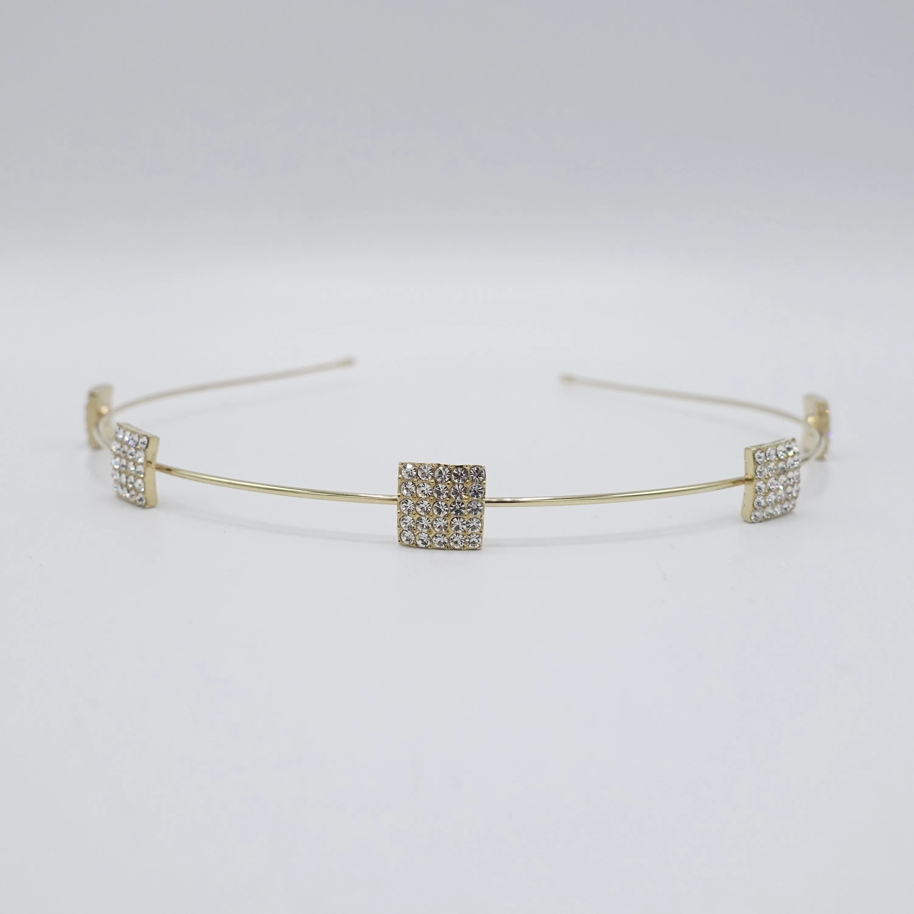 square rhinestone thin headband