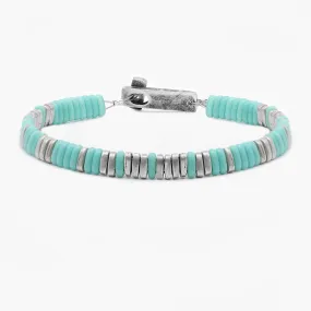 Sterling Silver "Osaka" Bracelet (Turquoise/Silver)