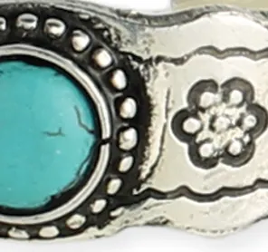 Stone Southwest Cuff Bracelet in Silver