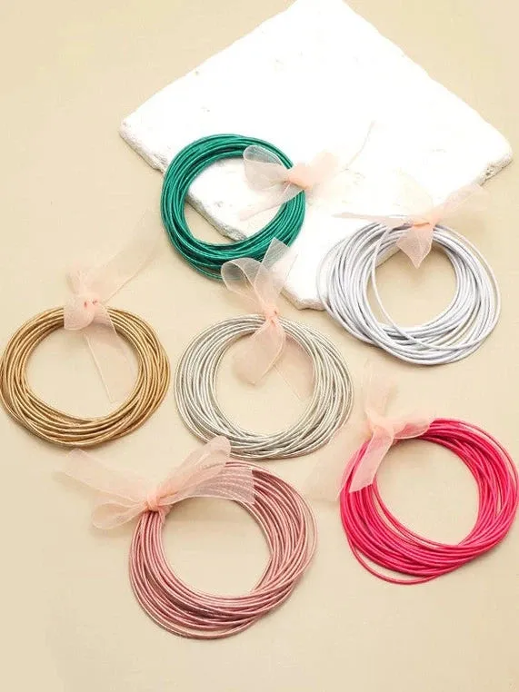 Stretchy Guitar String Bracelet Set