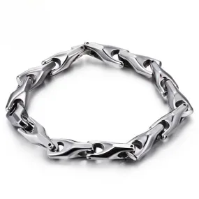 Stylish Korean Personalized Tungsten Steel and Ceramic Men's Bracelet