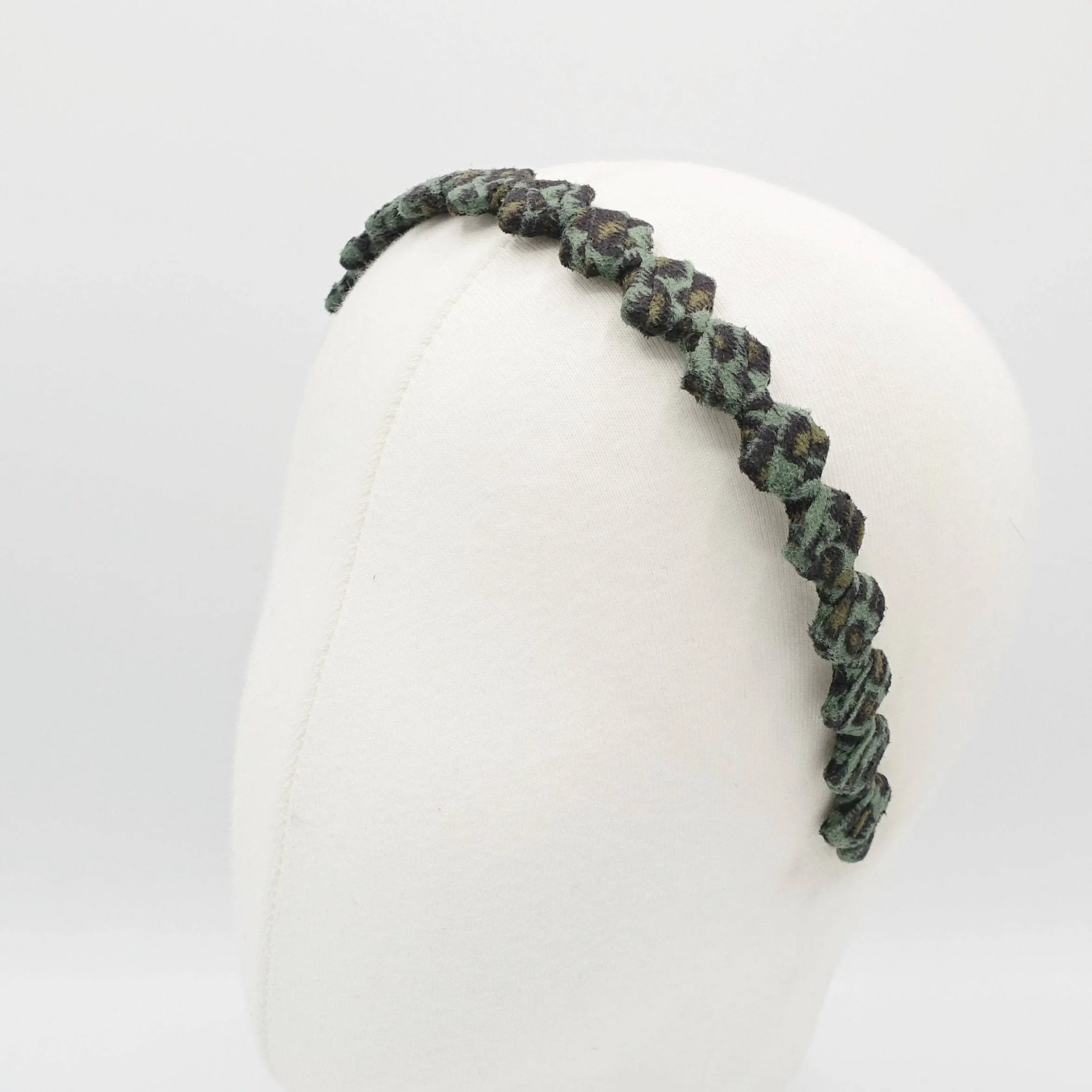 suede wrap headband leopard print hair accessory for woman