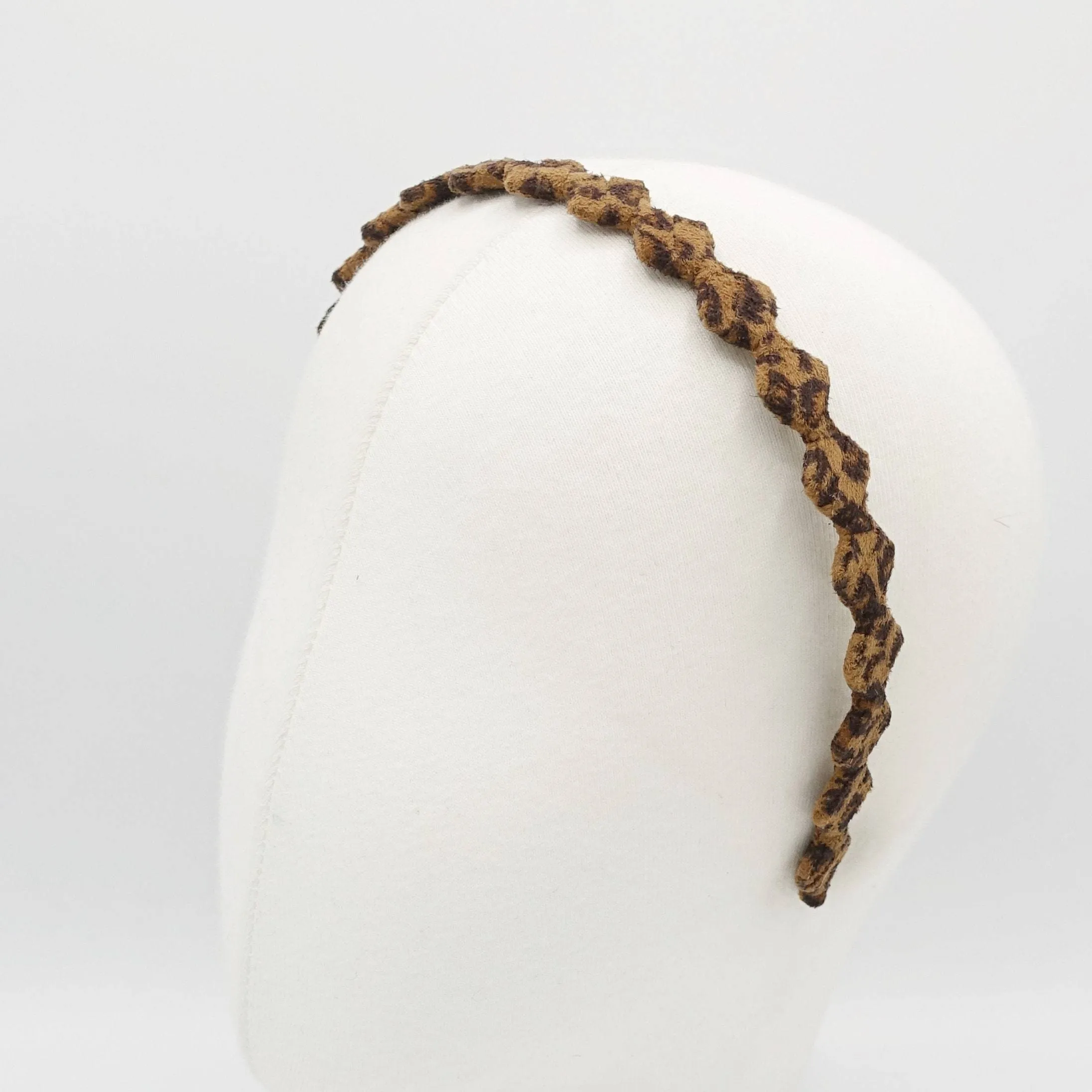 suede wrap headband leopard print hair accessory for woman