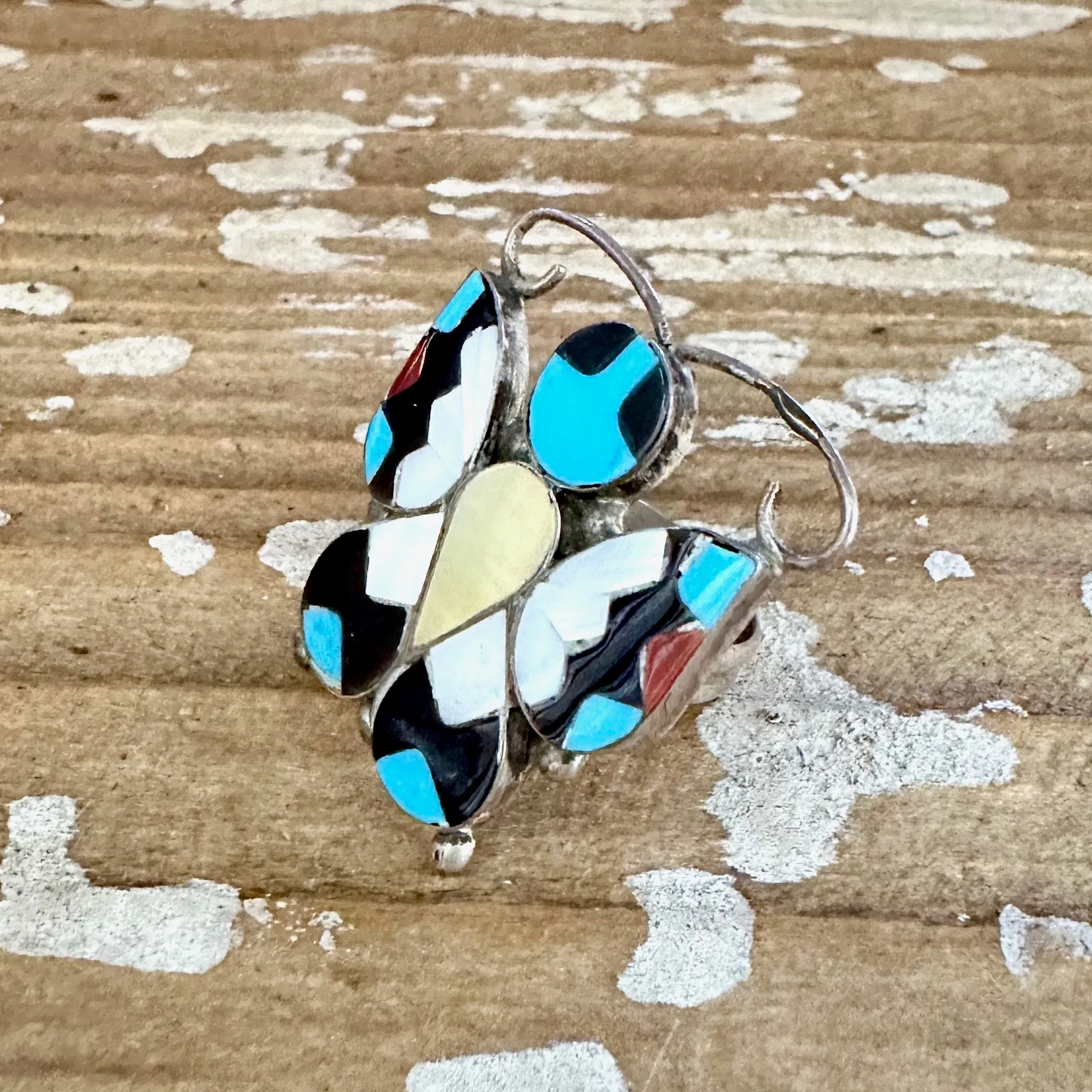 TAKING FLIGHT Allison Dishta Inlay Butterfly Zuni Ring • Size 5 & 9