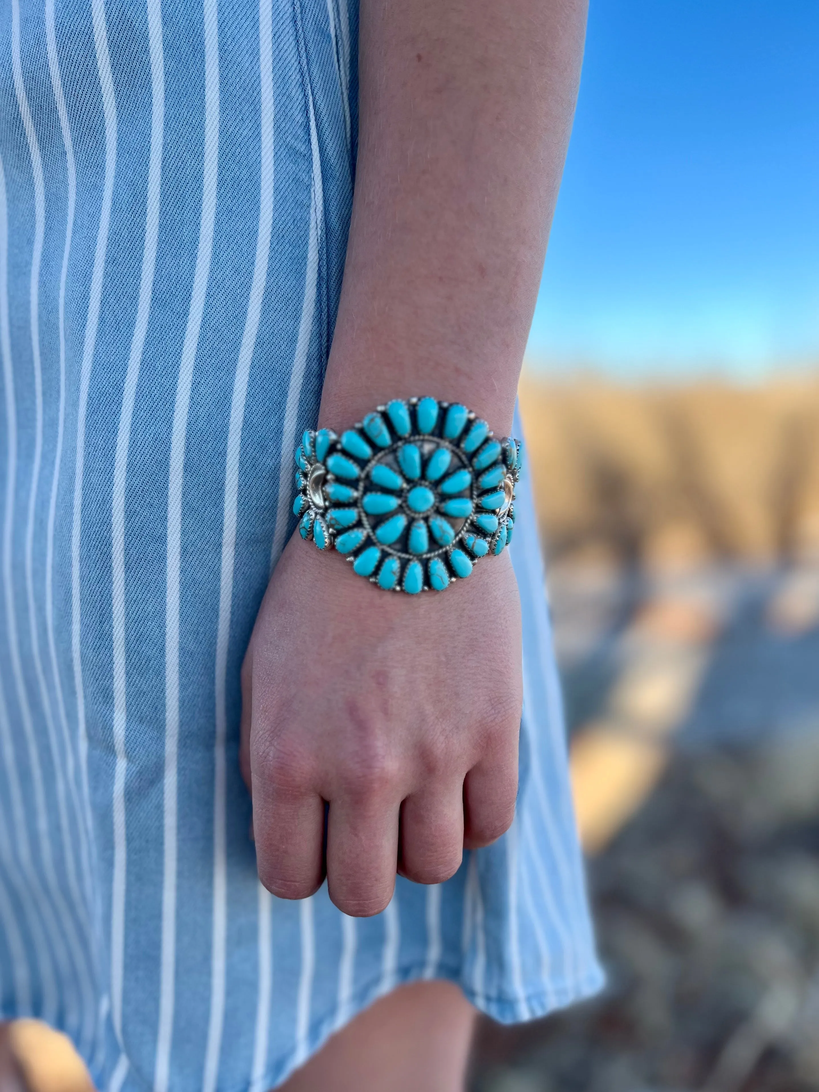 Tala Navajo Turquoise Sterling Silver Cuff Bracelet