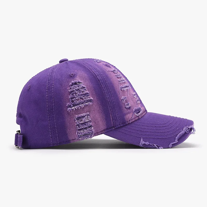 TEEK - Distressed Adjustable Cotton Baseball Cap