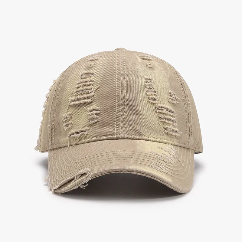 TEEK - Distressed Adjustable Cotton Baseball Cap