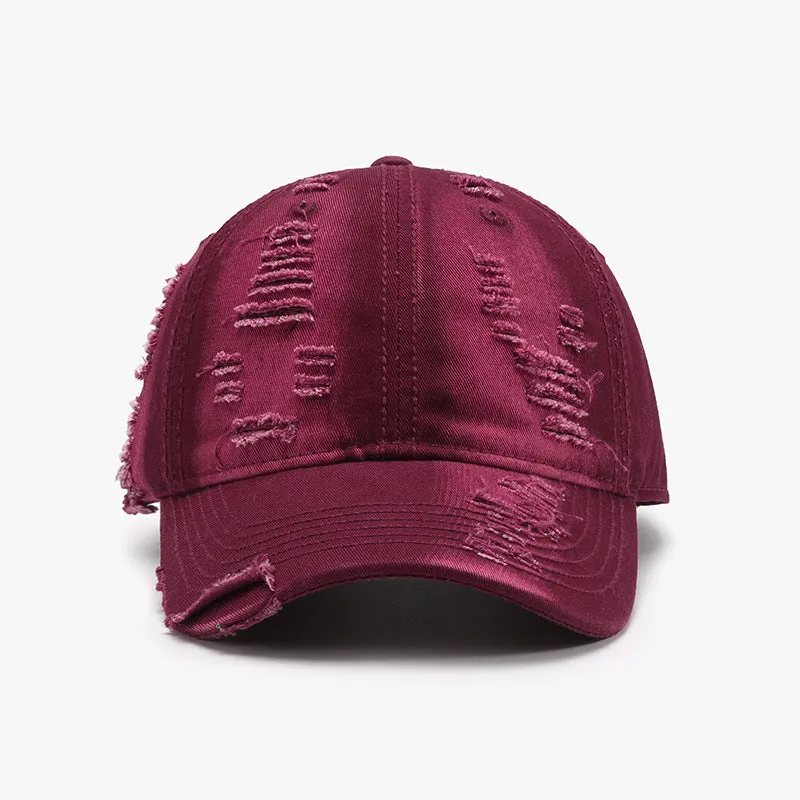 TEEK - Distressed Adjustable Cotton Baseball Cap