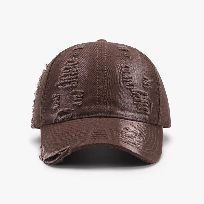 TEEK - Distressed Adjustable Cotton Baseball Cap