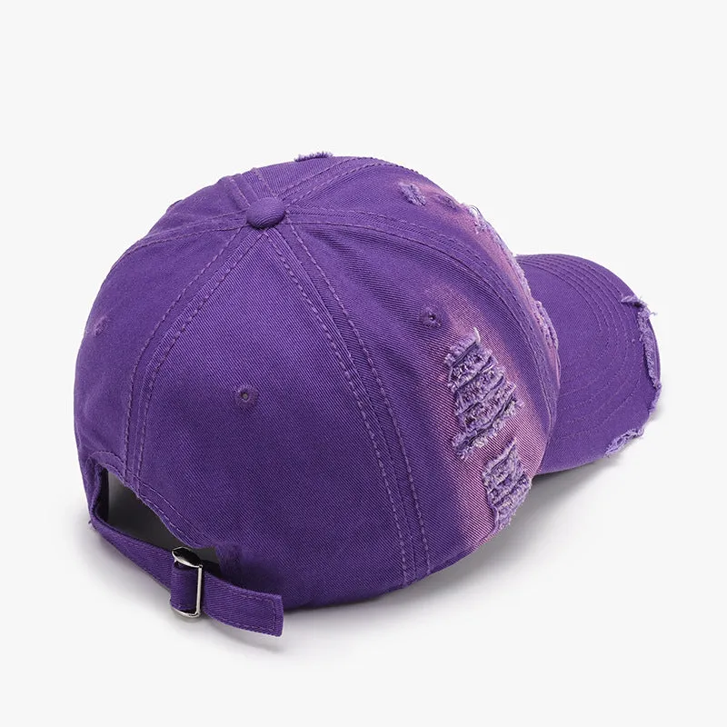 TEEK - Distressed Adjustable Cotton Baseball Cap