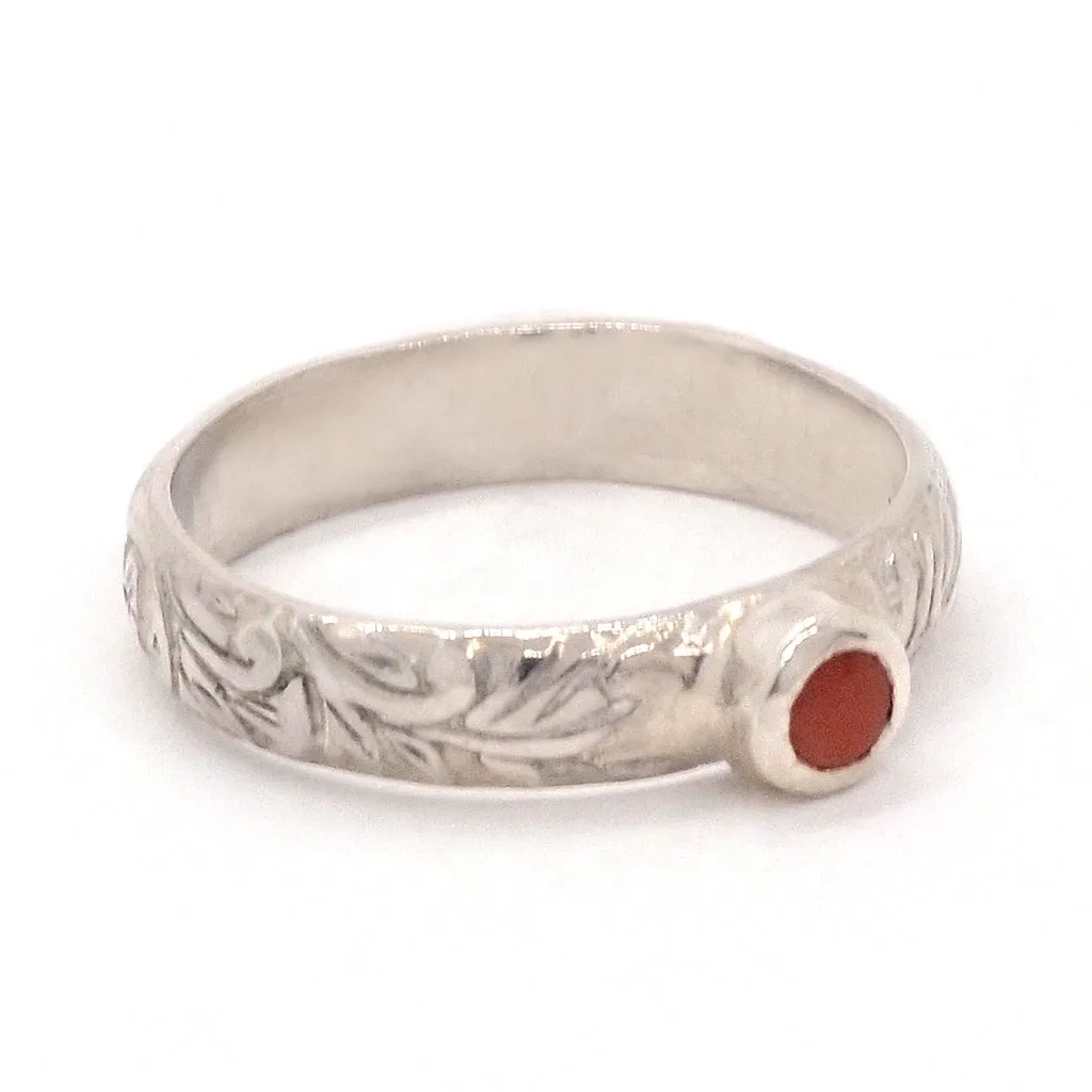 Textured Coral Ring (size 6 1/2)