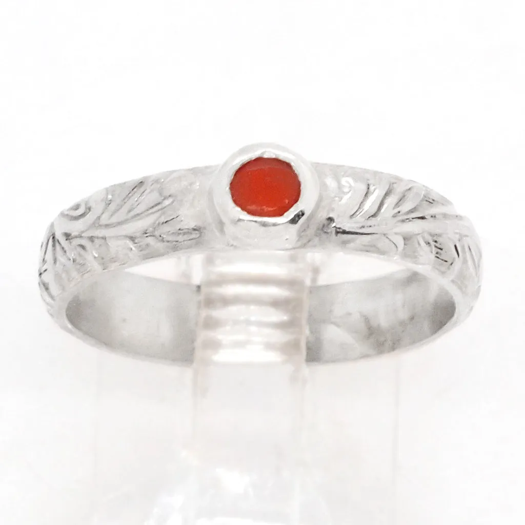 Textured Coral Ring (size 6 1/2)