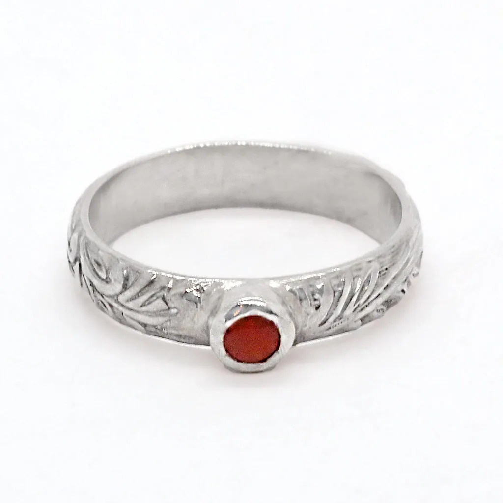 Textured Coral Ring (size 6 1/2)