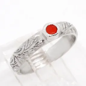 Textured Coral Ring (size 6 1/2)