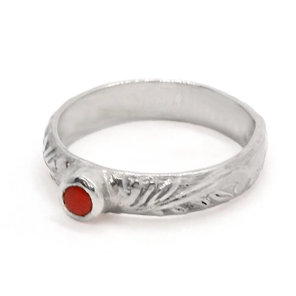 Textured Coral Ring (size 6 1/2)