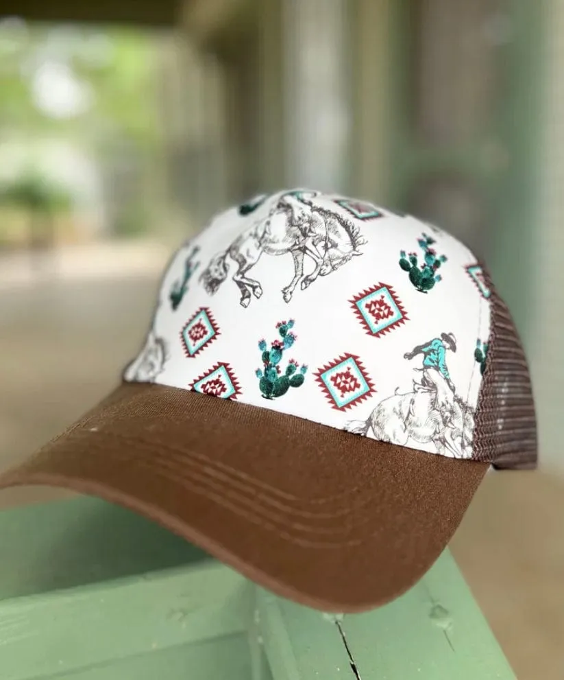 The Cactus Bucking Horse Cap