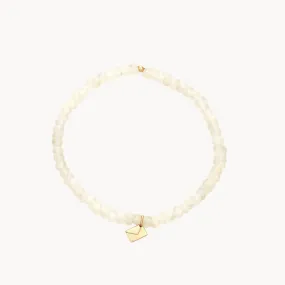 the future self moonstone charm bracelet - 10k yellow gold, moonstone