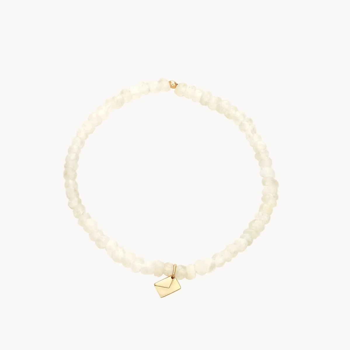 the future self moonstone charm bracelet - 10k yellow gold, moonstone