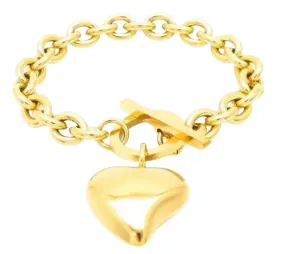 The large heart lock bracelet - gold – Tarnish Proof Jewellery