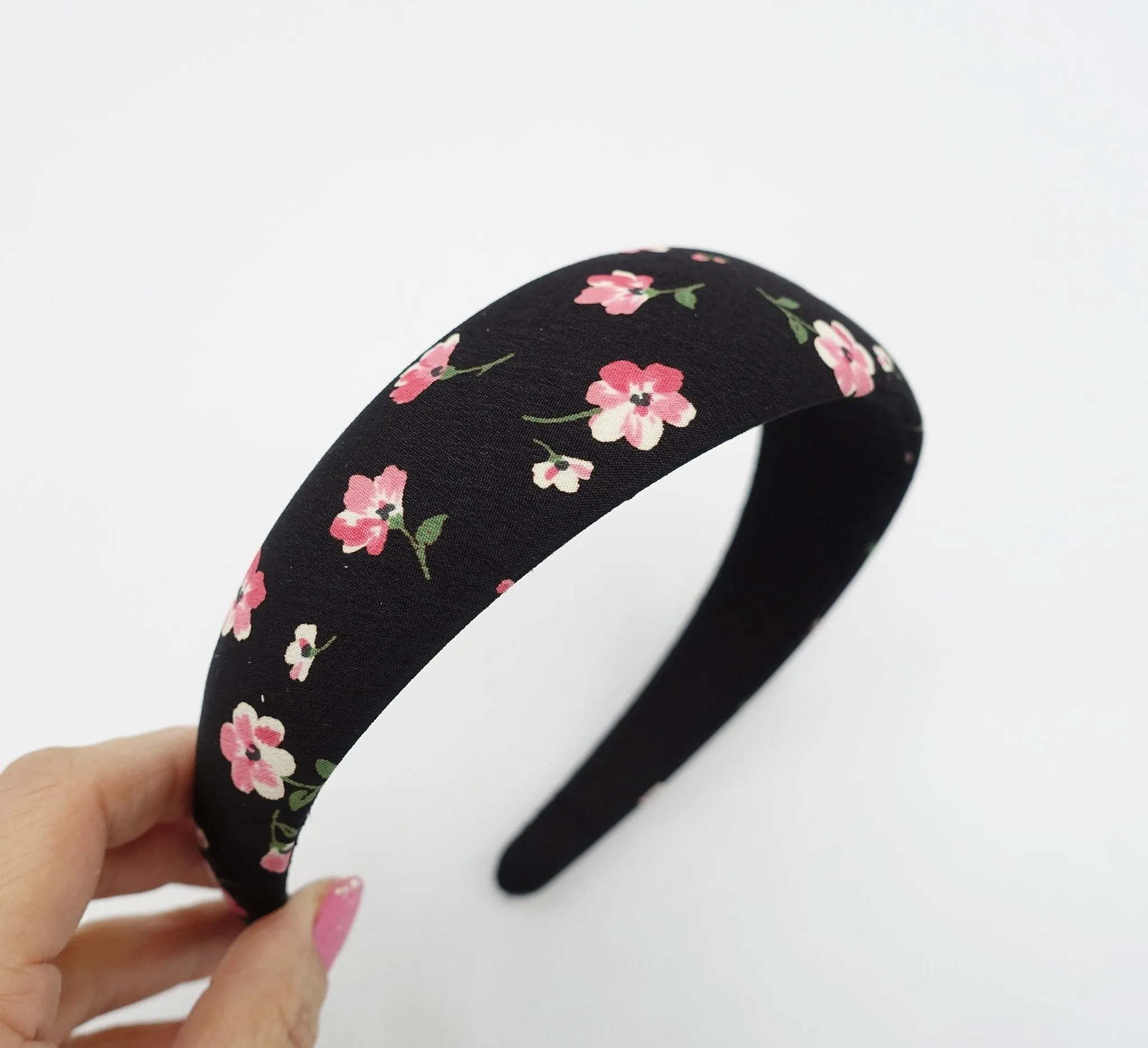 tiny floral padded headband flower print hairband hair accessory for women