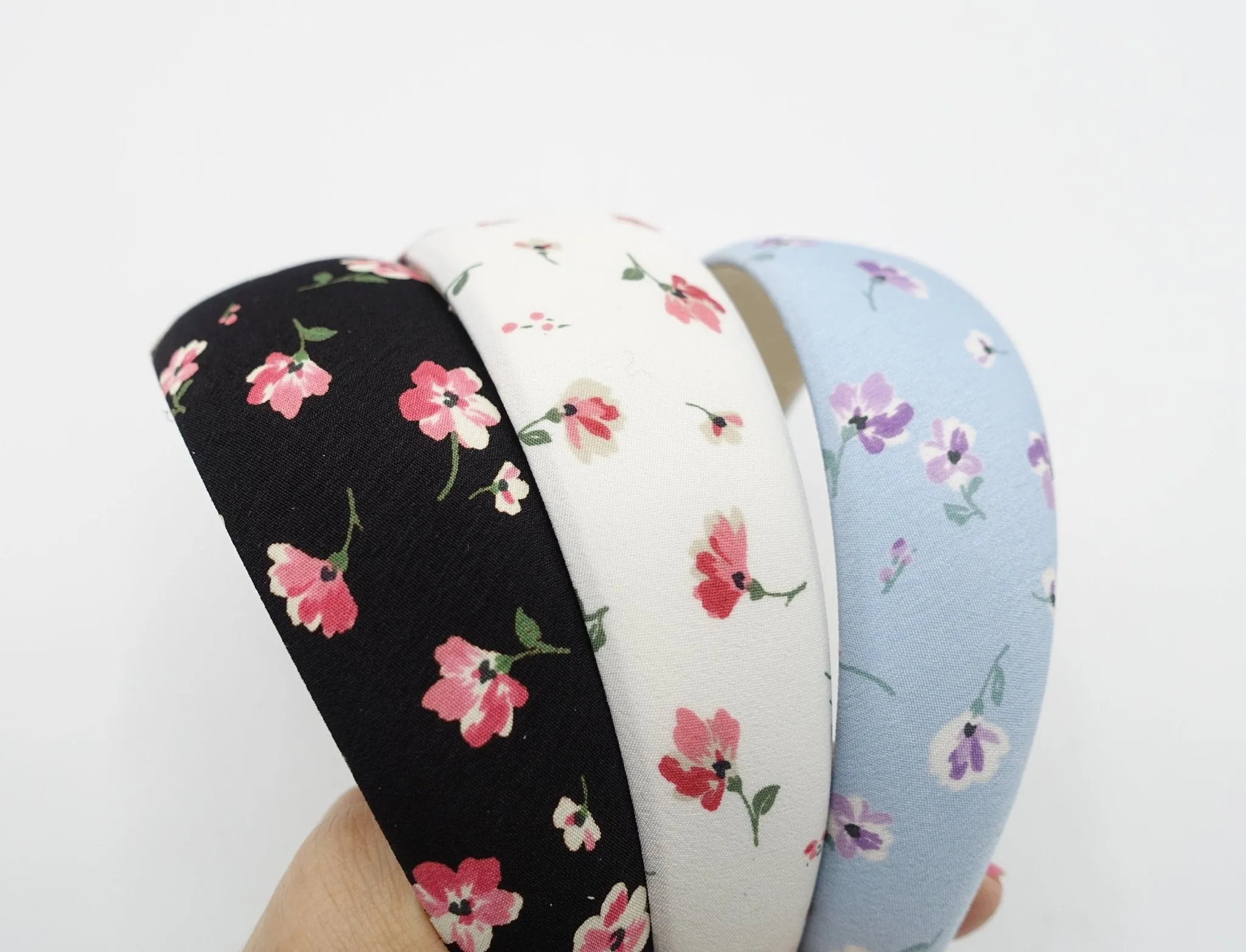 tiny floral padded headband flower print hairband hair accessory for women