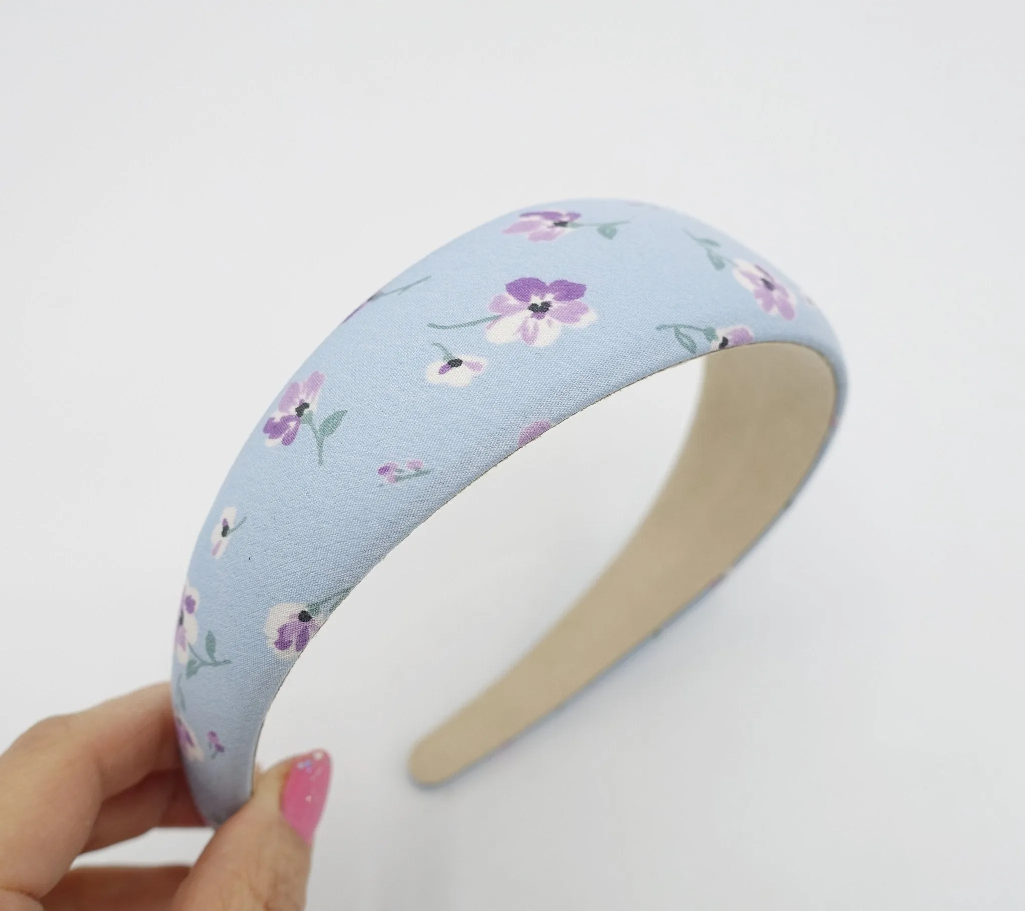 tiny floral padded headband flower print hairband hair accessory for women