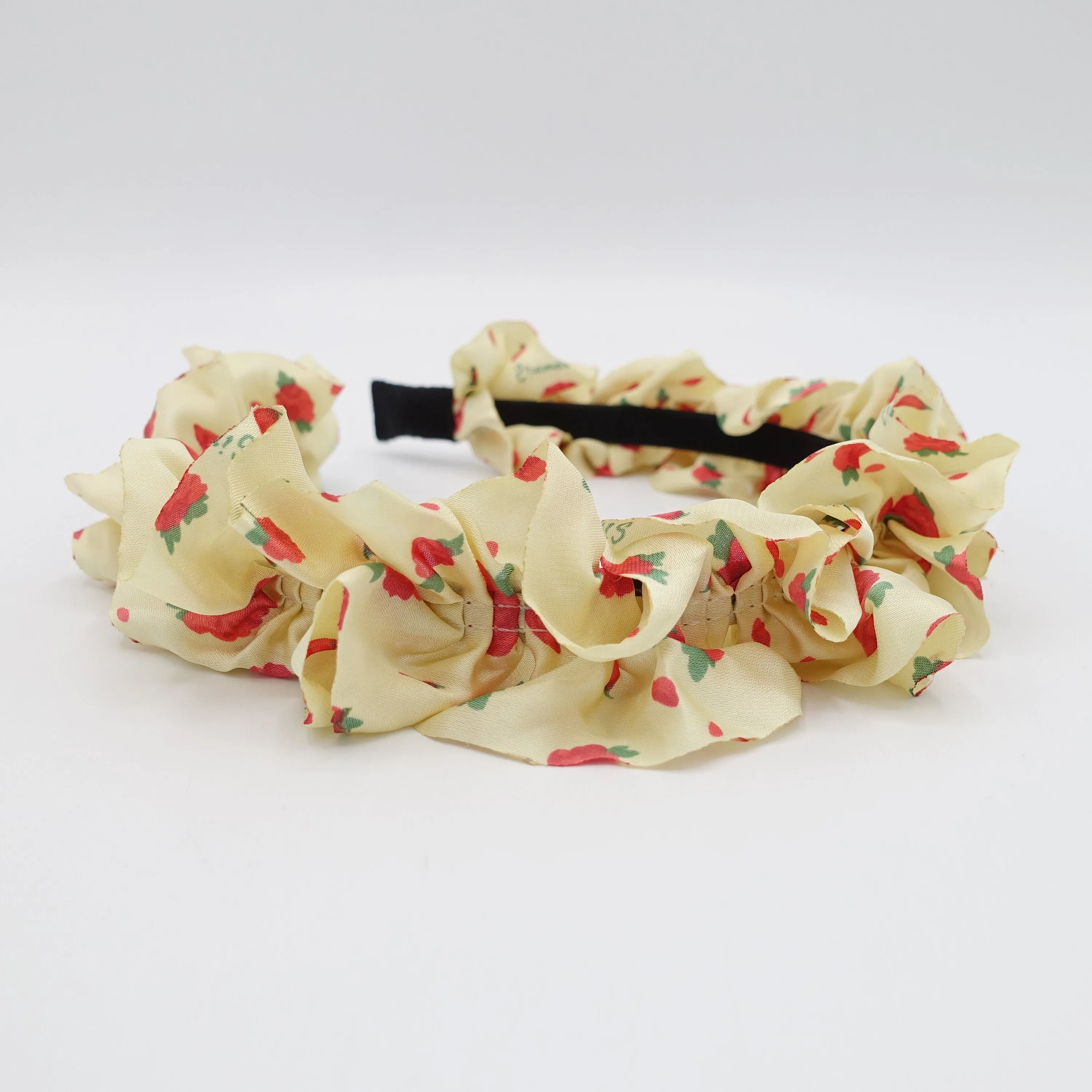 tiny floral ruffle wave headband