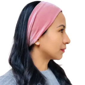 Top Knot Velvet Headband (Pink)