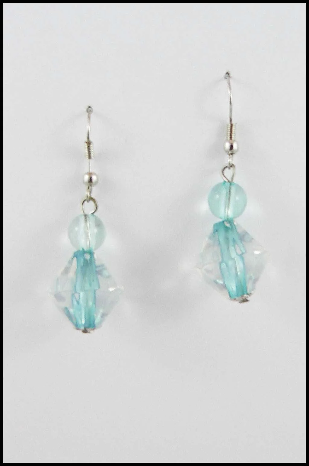 Translucent Beveled Drop Earrings