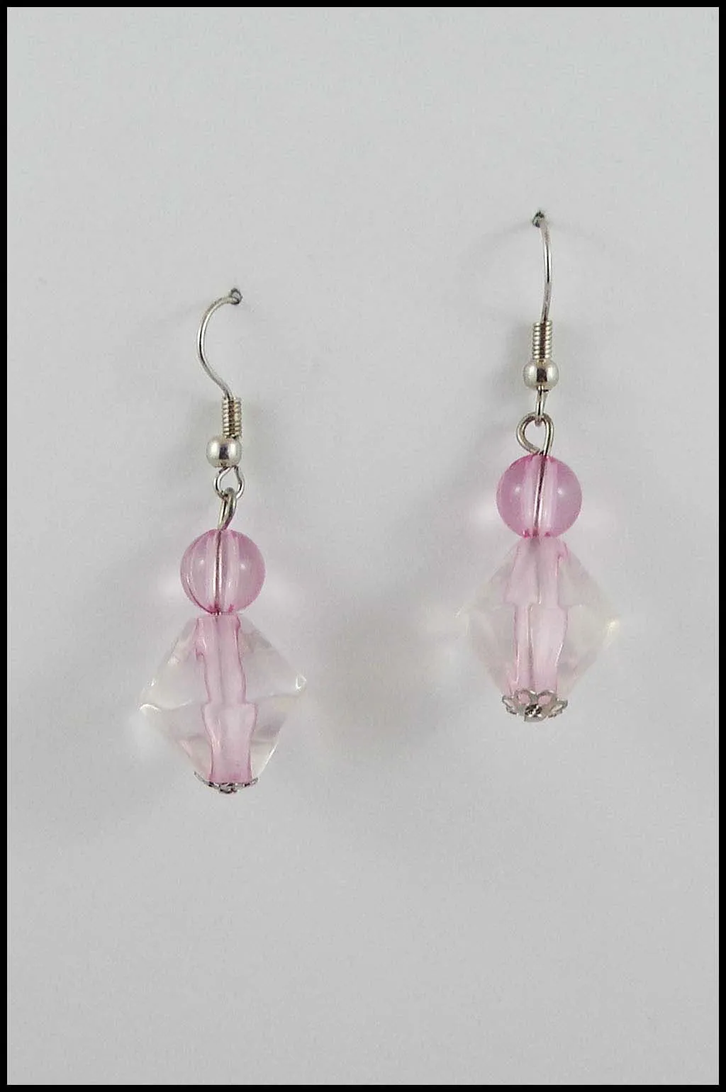 Translucent Beveled Drop Earrings