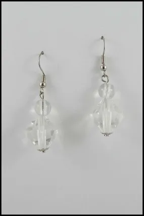 Translucent Beveled Drop Earrings