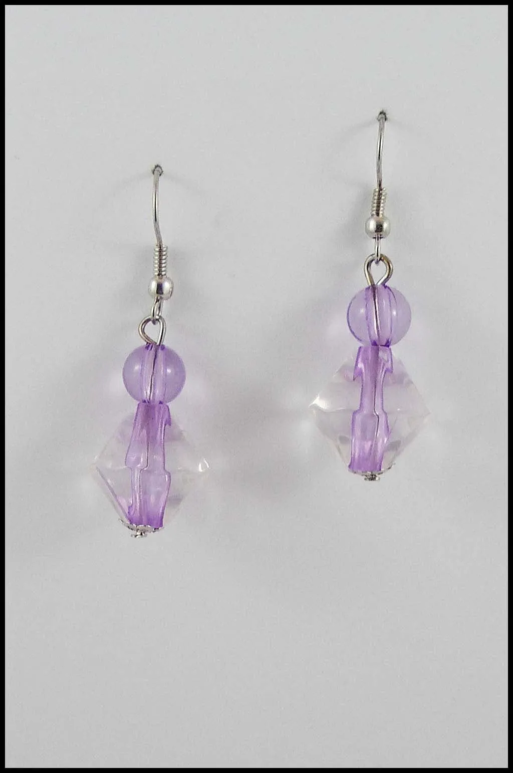 Translucent Beveled Drop Earrings