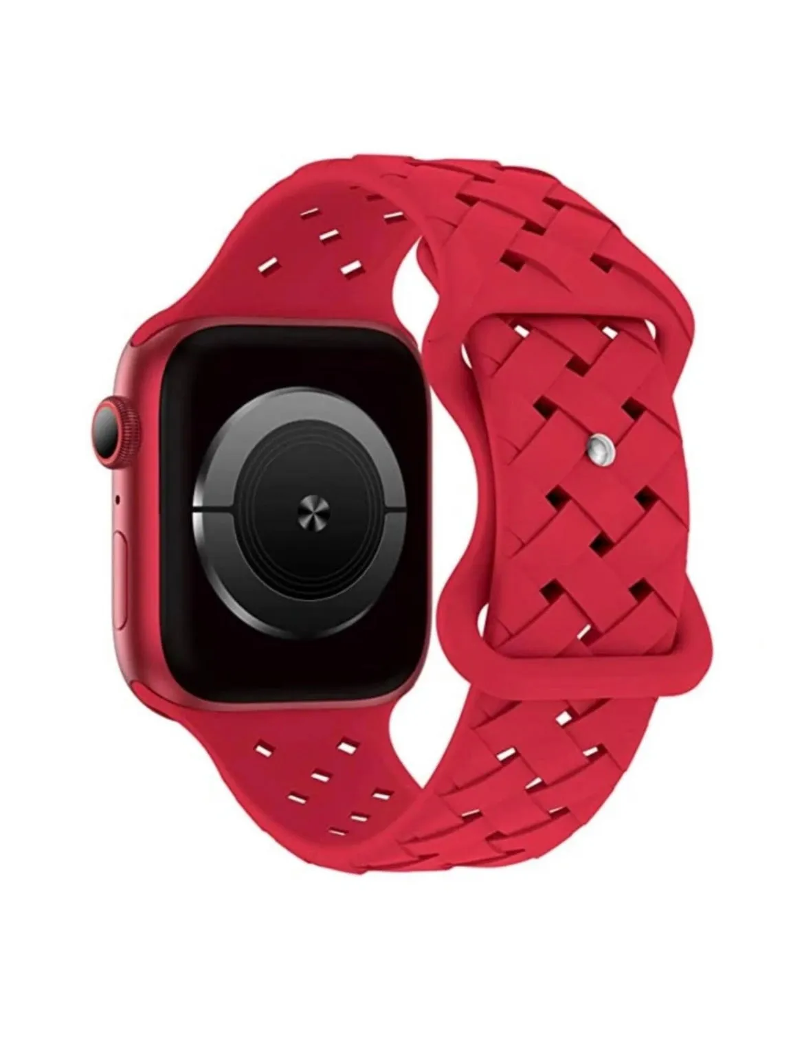 Trellis Silicone Watch Band - Red