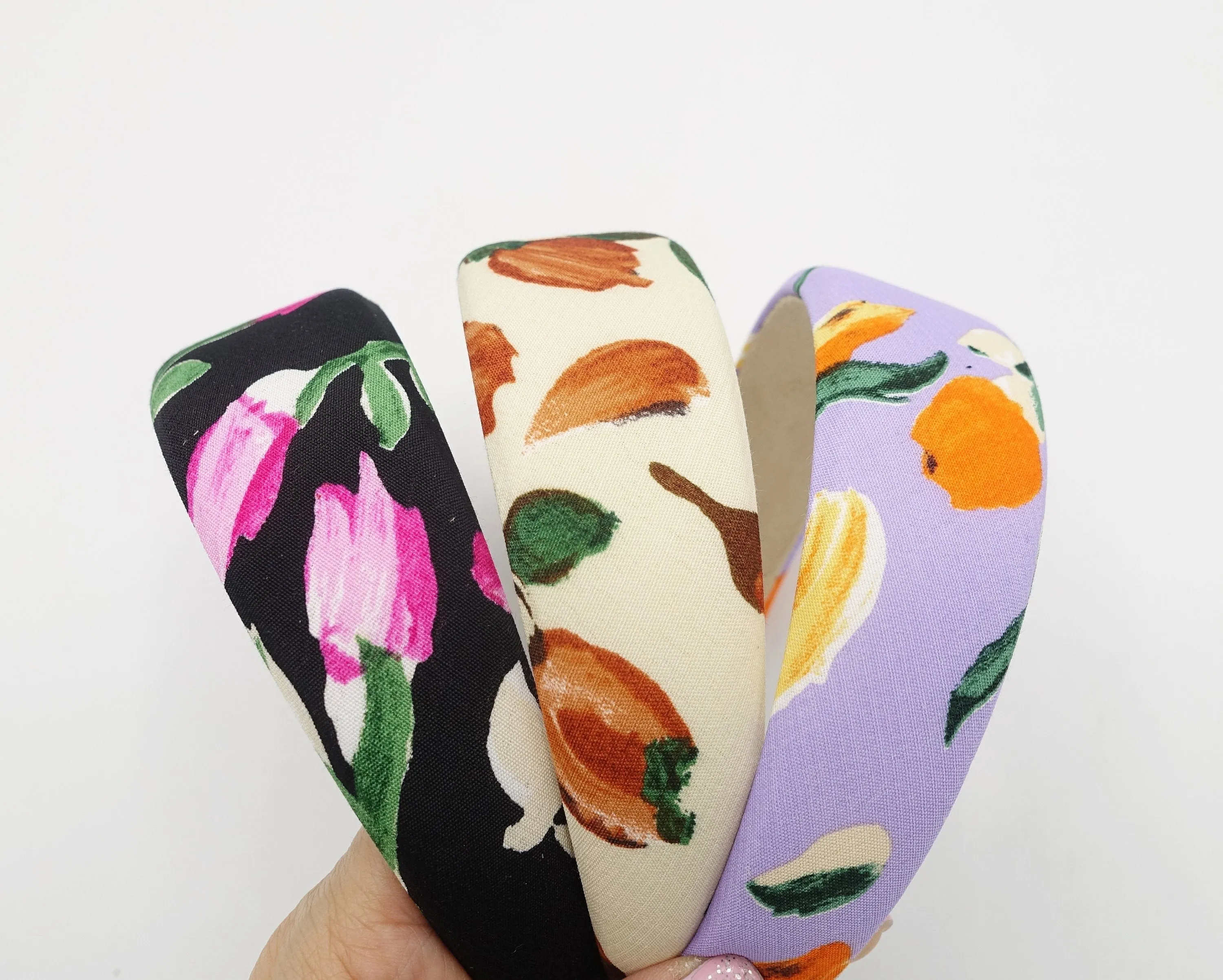 tulip print headband padded hairband for women