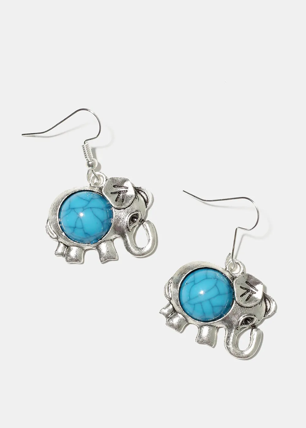 Turquoise Elephant Earrings