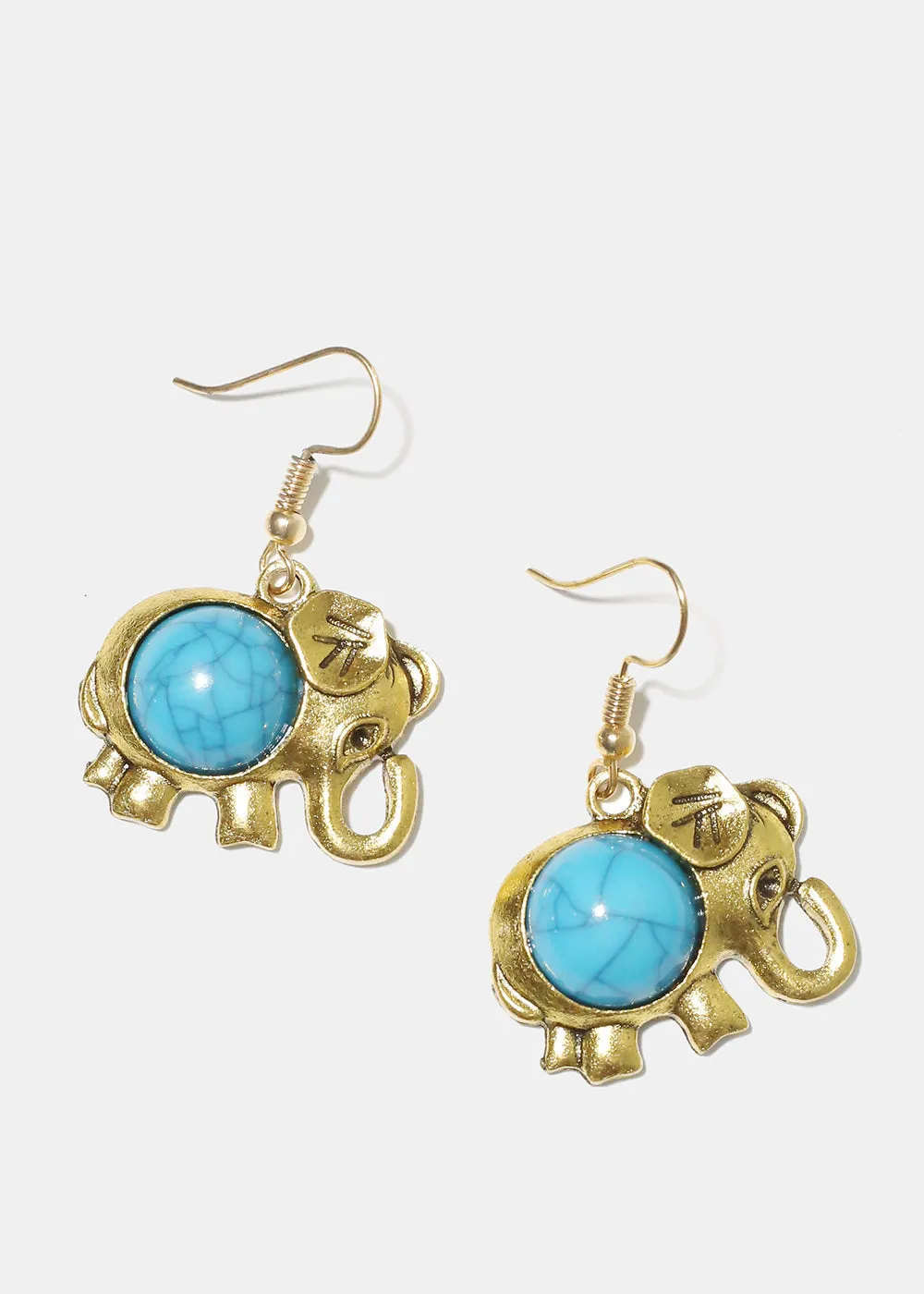 Turquoise Elephant Earrings