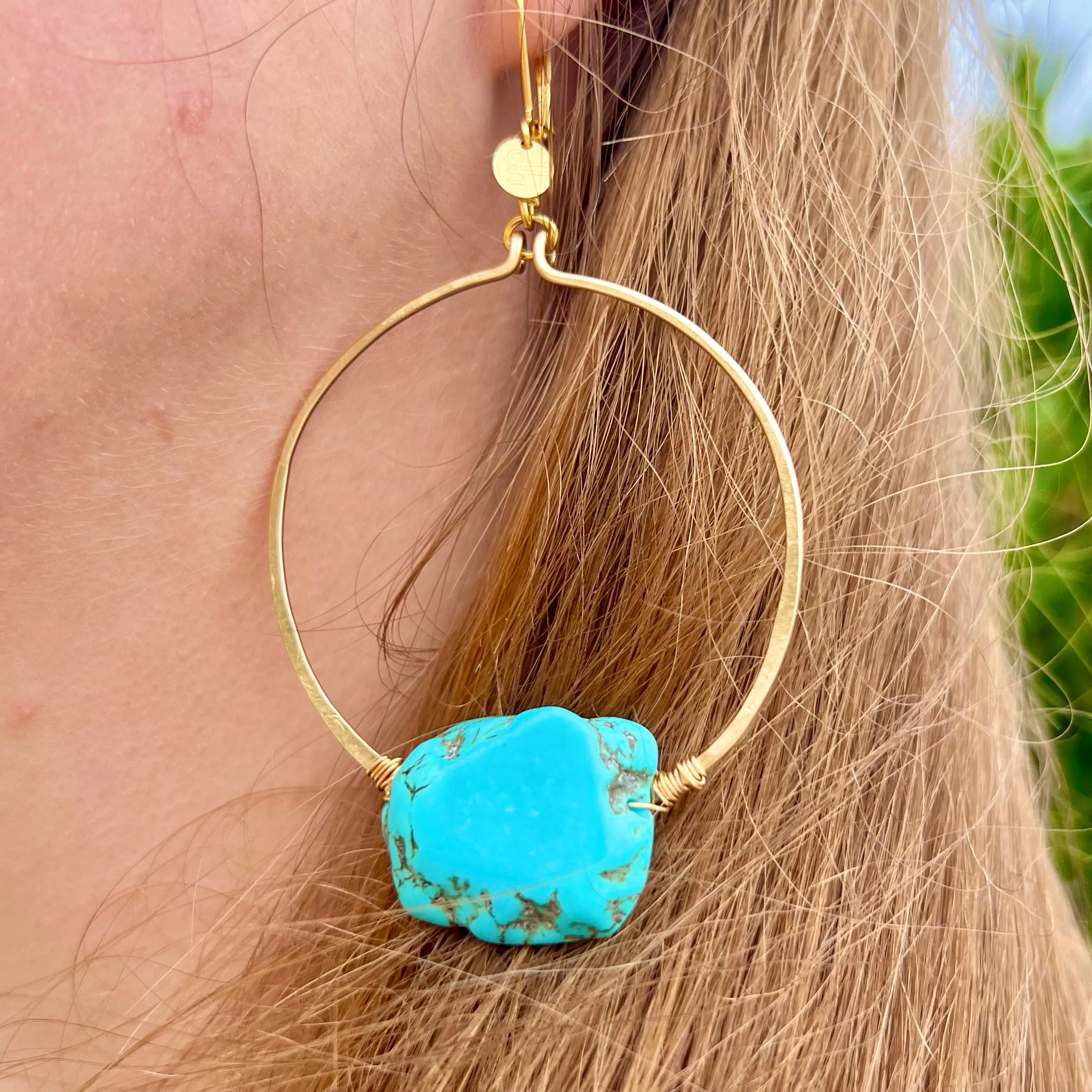 Turquoise Hoops