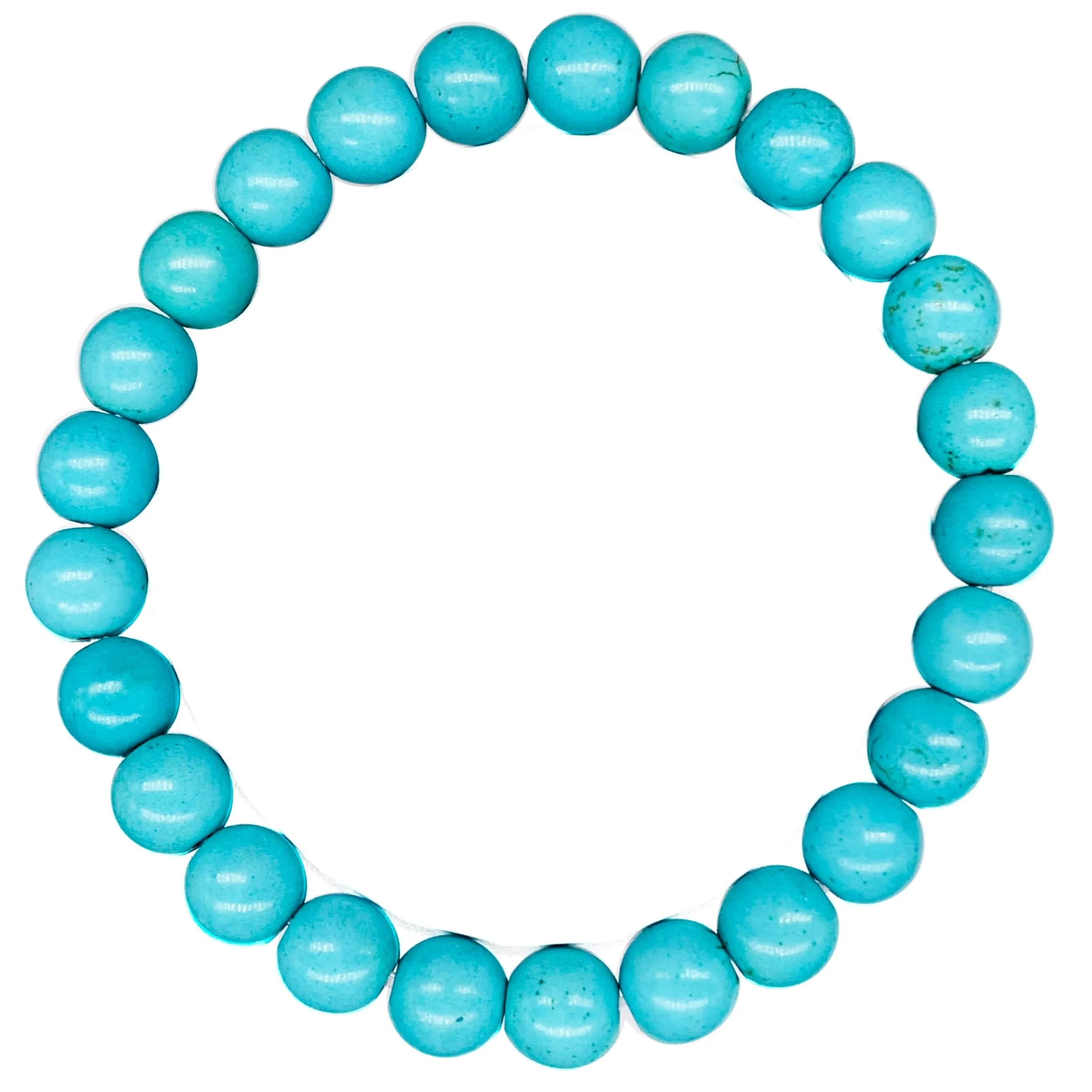 Turquoise Howlite Beaded Crystal Bracelet